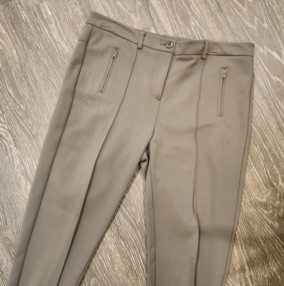 Peace of Cloth Womens Piped Cigarette Pants‎ Size 8 In Mushroom Tan NWOT - Picture 3 of 10